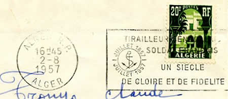 Flamme tirailleur SECAP à droite