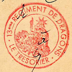 Vaguemestre Régiment de dragons