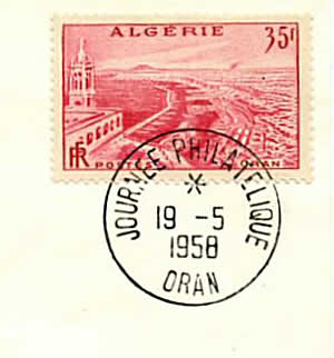Journées Philatéliques Oran mai 58