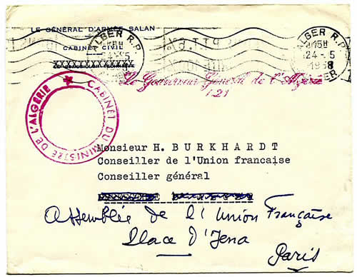 Lettre salan mai 1958