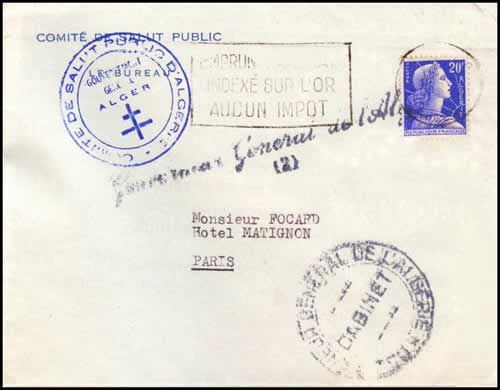 Lettre du Comité de salut public d'alger