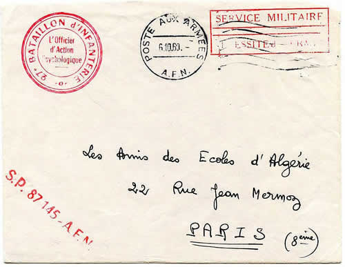 Cachet Officier Action Psychologique