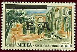 1.00 Médéa surch typo Alger