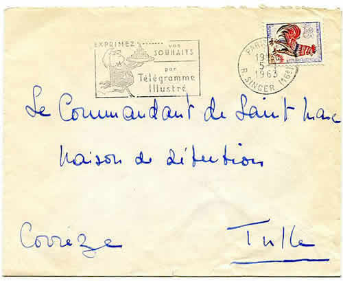 lettre du Cdt de saint-marc à Tulle