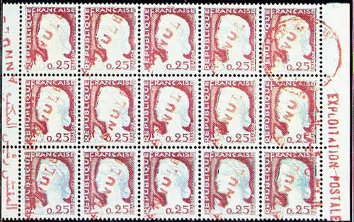 Timbres Decaris annulés griffe ANNULE