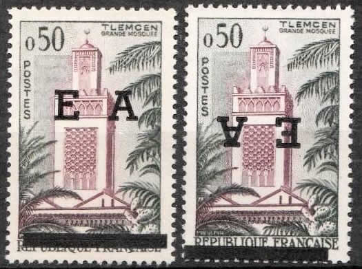 surcharge renversée sur surcharge typo