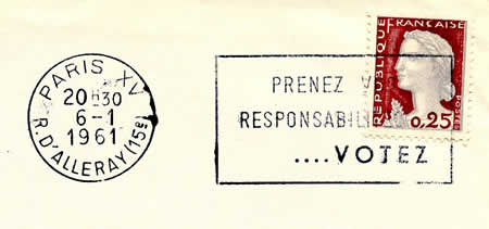 Oblitération mécanique droite