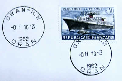 OAS oblitéré sur lettre