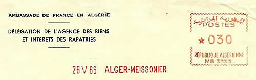 Ambassade Alger intererets rapatriés