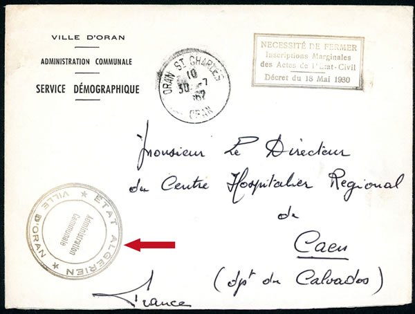 Etat Algérien Ville d'Oran