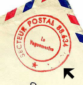 cachet de Vaguemestre gratté