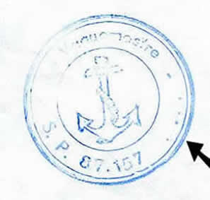 Cachet de Vaguemestre gratté