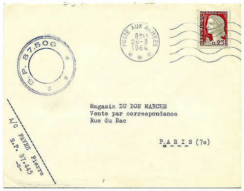 Cachet de vaguemestre à trois étoiles